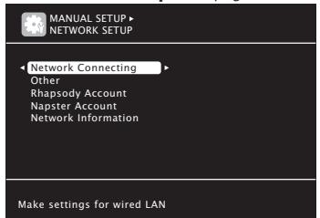 MARANTZ SR7005 - Éléments qui peuvent être réglés avec la méthode "manual setup - 4