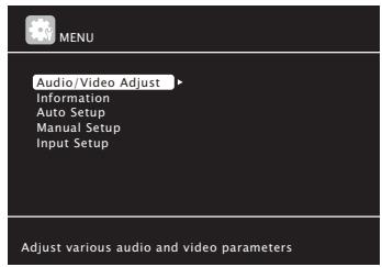 MARANTZ SR7005 - Exemples d'affichage de menu - 1