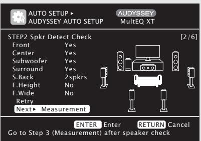 MARANTZ SR7005 - Sélectionner "measure" et appuyez ensuite sur ENTER. - 1
