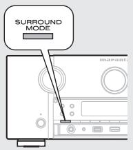 MARANTZ SR7005 - Appuyez sur SURR. pour selectionner le mode Dolby Headphone. - 2