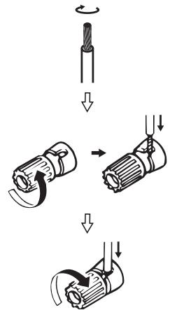 MARANTZ SR7005 - Connexion des câbles d'enceinte - 1