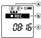 OLYMPUS VN-540 - Faites glisser le commutateur REC pour commencer à enregistrer dans le sens de la flèche. - 2