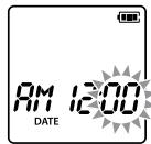 OLYMPUS VN-540 - Configuration de la date et de l'heure - 2