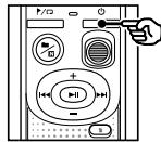 OLYMPUS VN-540 - Mise sous tension de l'enregistreur - 1