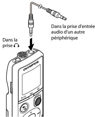 OLYMPUS VN-540 - Enregistrement du son de cet enregistrateur avec un autre périphérique - 1