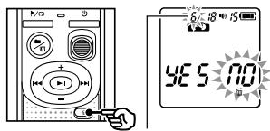 OLYMPUS VN-540 - Suppression d'un seul fichier - 1