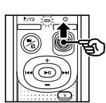 OLYMPUS VN-540 - Faites glisser le commutateur REC pour commencer à enregistrer dans le sens de la flèche. - 1