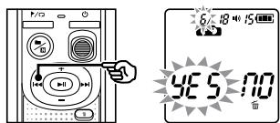 OLYMPUS VN-540 - Suppression d'un seul fichier - 2