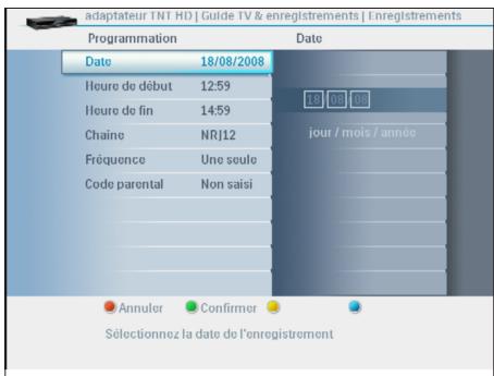 PHILIPS DTR 5010 - Programmer un enregistrement : TIMER - 1