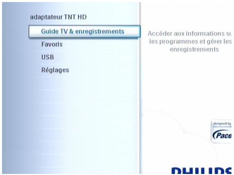PHILIPS DTR 5010 - Présentation détaillée du menu - 1