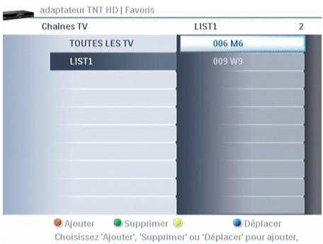 PHILIPS DTR 5010 - Éditor une liste de favoris - 1