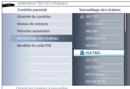 PHILIPS DTR 5010 - Verrouillage des chaînes - 1