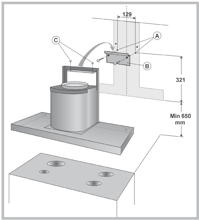 ARISTON HB 6F IX INOX - Fixation au mur - 1