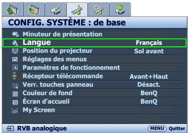 BENQ MX660 - Utilisation des menus - 4