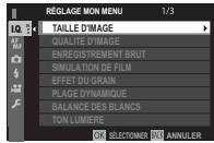 FUJIFILM X-T20 - Reglage mon MENU - 2