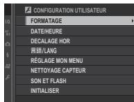 FUJIFILM X-T20 - Les menus de configuration - 1