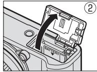 FUJIFILM X-T20 - Ouvrez le couvercle du compartiment de la batterie. - 3