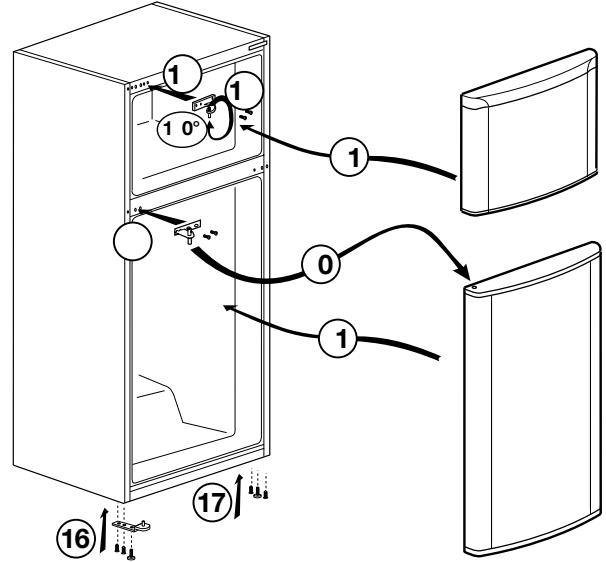 BEKO REFRIGERATEURCONGELATEURRDNESSOKSOXBN - Réversibilité des portes - 2
