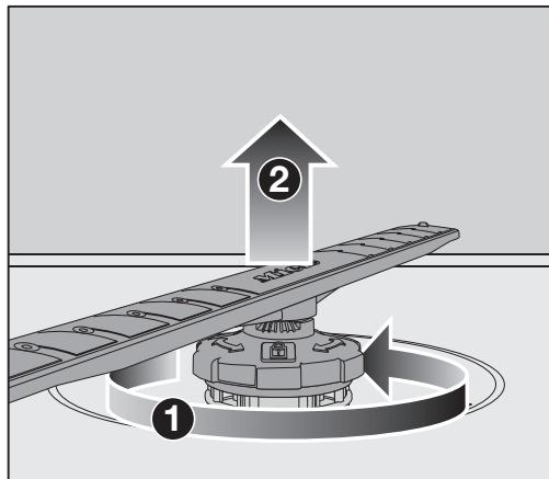 MIELE LAVE-VAISSELLEG5540SCSL - Retirer le bras de lavage inférieur. - 1