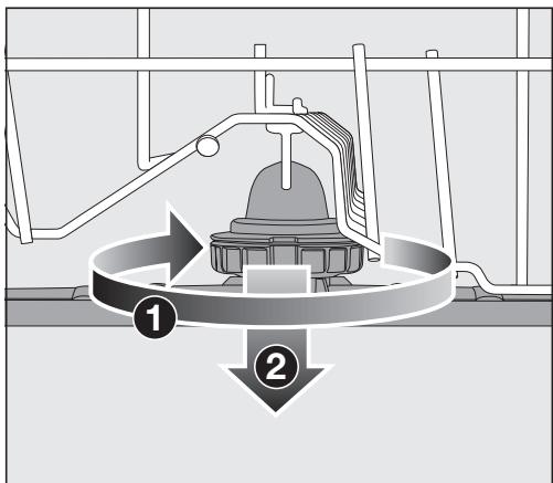 MIELE LAVE-VAISSELLEG5540SCSL - Retirer le bras de lavage intermédiaire - 1