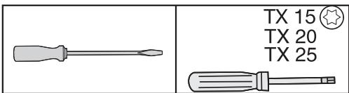 MIELE HWT6834SG - Pour inverser la butée de porte, vous avez besoin des outils suivants : - 1