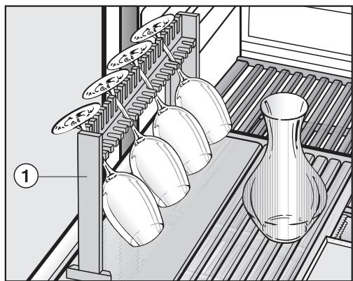 MIELE HWT6834SG - Installer le support pour verres - 1