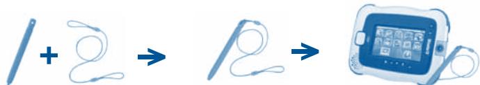 VTECH STORIO 3 BLEUE - Attacher le stylet et la dragonne - 1
