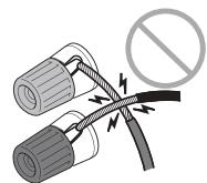 YAMAHA RXV685 - Precautions for connecting speaker cables - 3
