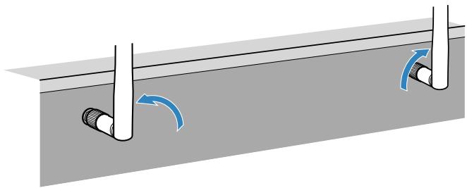 YAMAHA RXV685 - Préparation des antennes sans fil (connexion sans fil) - 1
