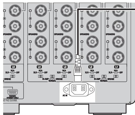 DENON POA-A1HD SPE2 - Connexion du cordon d'alimentation - 1