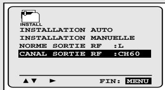 TOSHIBA V432EFARGENT - Réglage du canal de sortie du magnétoscope à cassettes - 1