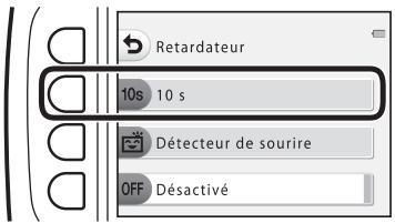 NIKON S33 - Appuyez sur la commande polyvalente 2 (10S 10 s). - 1