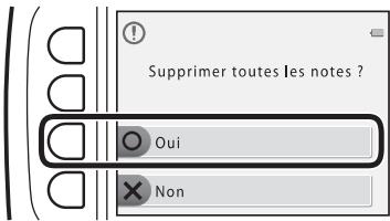 NIKON S33 - Supprimer toutes les notes - 3