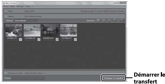 NIKON S33 - Après le démarrage de nikon transfer 2, cliquez sur démarrer le transfert. - 1