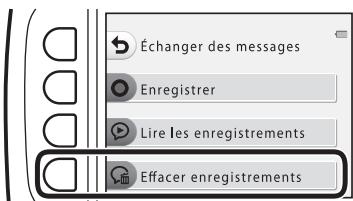 NIKON S33 - Appuyez sur la commande polyvalente 4 (effacer enregistrements). - 1