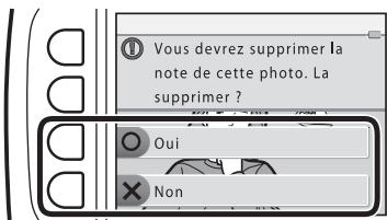 NIKON S33 - Appuyez sur la commande polyvalente 4 (effacer enregistrements). - 2