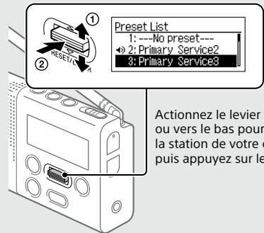 SONY XDR-P1DBP - Écoute des stations de la liste de préréglage - 6
