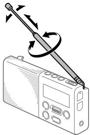 SONY XDR-P1DBP - Son très faible ou interrompu, réception insuffisante. - 1