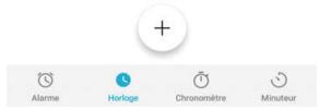 HONOR Smartphone8A2020 - Utiliser l'application horloge - 2