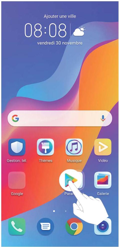 HONOR Smartphone8A2020 - Gérer les icônes de l'écran d'accueil - 1