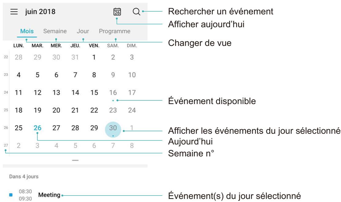 HONOR Smartphone8A2020 - Parcourir agenda - 1