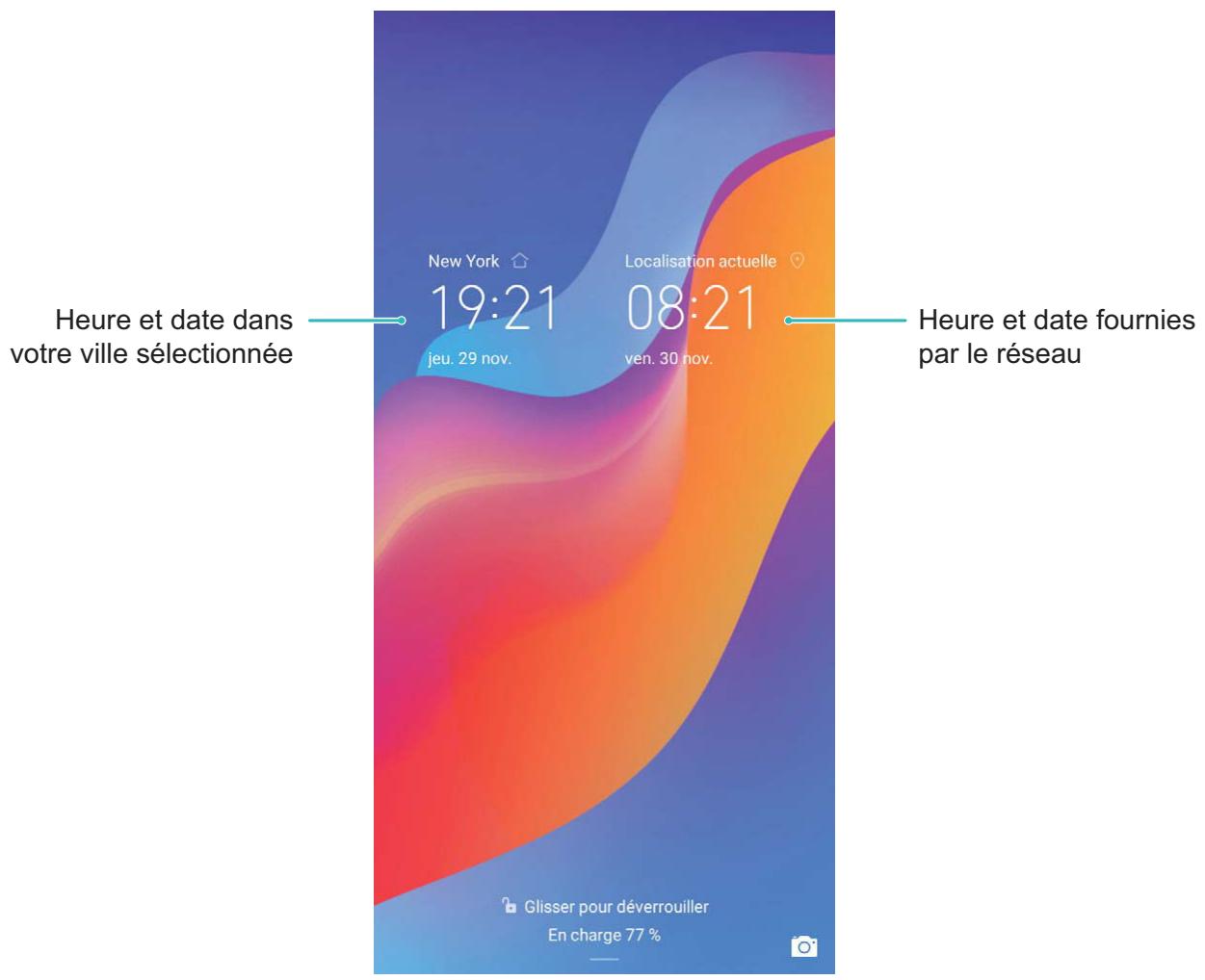 HONOR Smartphone8A2020 - Définir l'heure et la date du système - 1