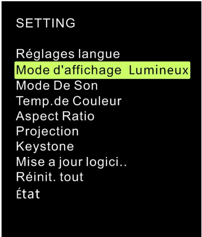 VIVITER O3PLUS NOIR - Régler le mode d'affichage - 1