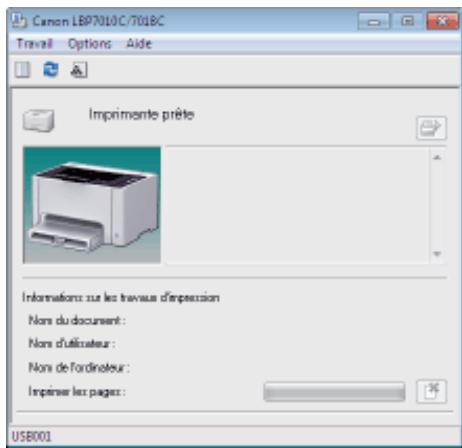 CANON LBP7018C - Fenêtre d'état de l'imprimante - 1