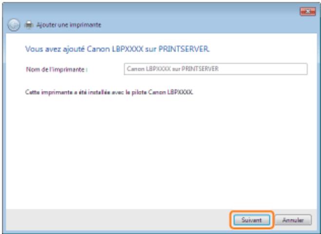 CANON LBP7018C - Cliquez sur [suivant] - 1