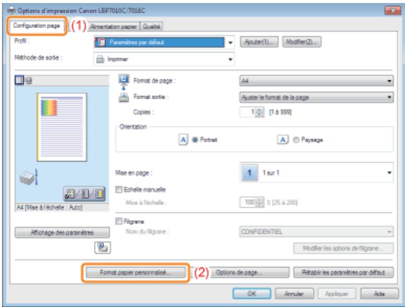CANON LBP7018C - Impression depuis une application - 2