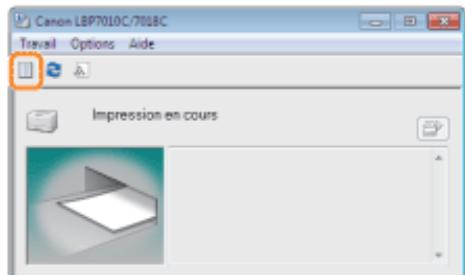 CANON LBP7018C - Affichage de l'aide à partir de la fenêtre d'état de l'imprimante - 2