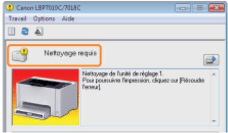 CANON LBP7018C - Nettoyage du rouleau de fixation de l'imprimante - 2