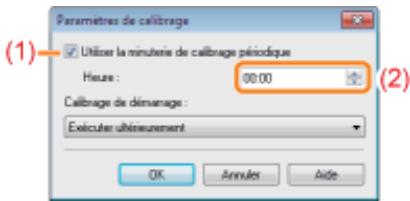 CANON LBP7018C - Lors de l'exécution du calibrage automatique à l'heure fixée tous les jours - 1
