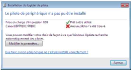CANON LBP7018C - Si le pilote d'imprimante est installé automatiquement - 1